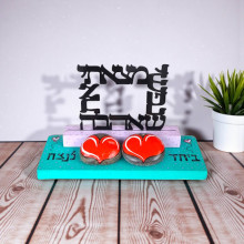 פסלון לבבות עם מסר אהבה – מתנה זוגית מיוחדת